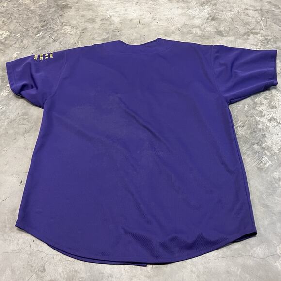 Starter LSU TIGERS Vtg 1990s y2k Championship Sleeve Baseball Jersey 2XL READ DE - Picture 5 of 7